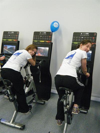 Tanya and Sofia spinning their way from Canterbury to Bournemouth and back in 24 hours